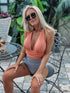 One-piece Halter Matching Belly Bikini Women - ROUTINE FASHION